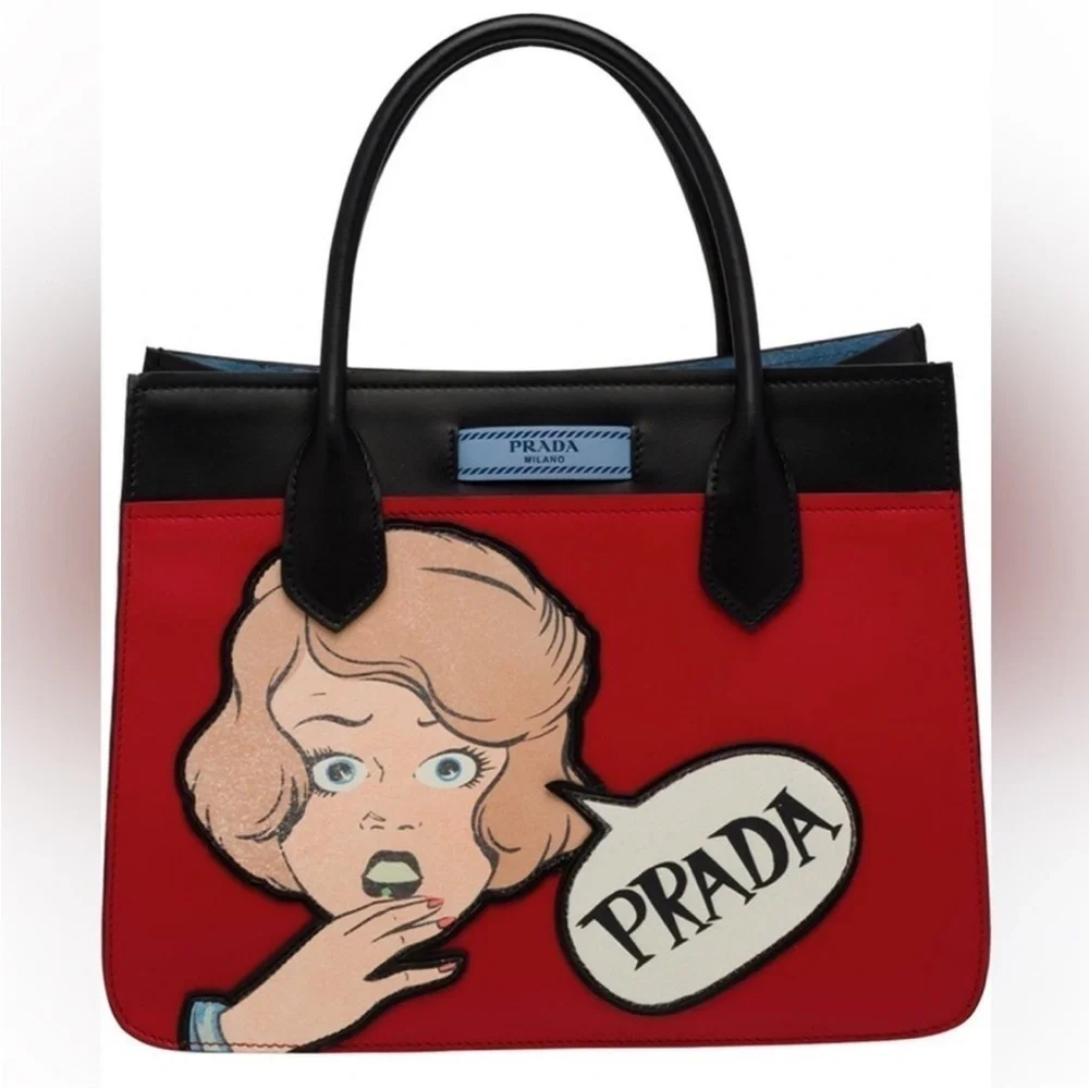 PRADA 2018 comic book themed bag purse tote - Picture 5 of 15